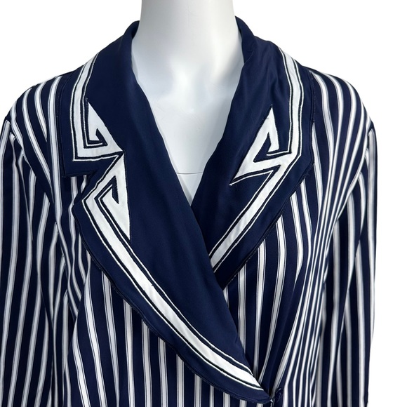 Vintage 80’s VS Victoria’s Secrets Striped Long Robe P/S - Picture 2 of 5